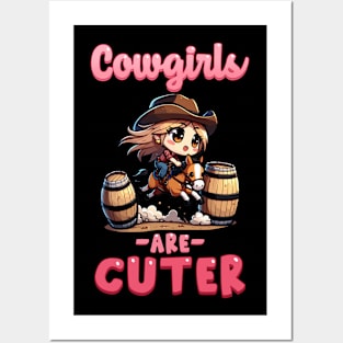 Cowgirls Are Cuter I Equestrian Pony And Horse Fan Posters and Art